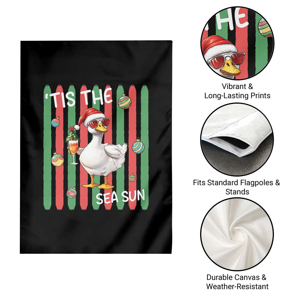 Funny Christmas In July Goose Garden Flag Tis The Sea Sun