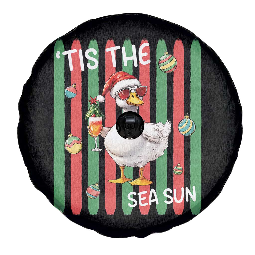 Funny Christmas In July Goose Spare Tire Cover Tis The Sea Sun