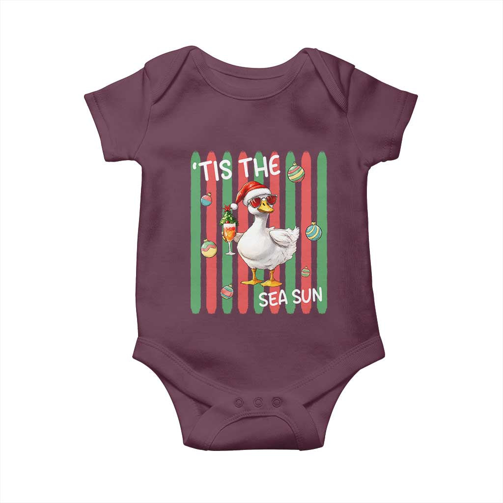 Funny Christmas In July Goose Baby Onesie Tis The Sea Sun
