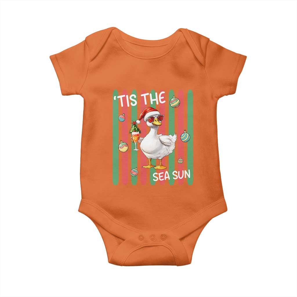 Funny Christmas In July Goose Baby Onesie Tis The Sea Sun