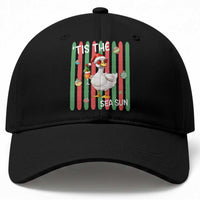 Funny Christmas In July Goose Baseball Cap Tis The Sea Sun
