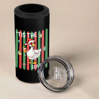 Funny Christmas In July Goose 4 in 1 Can Cooler Tumbler Tis The Sea Sun