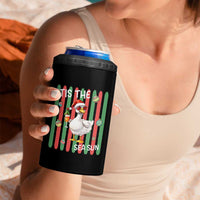 Funny Christmas In July Goose 4 in 1 Can Cooler Tumbler Tis The Sea Sun