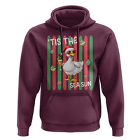 Funny Christmas In July Goose Hoodie Tis The Sea Sun