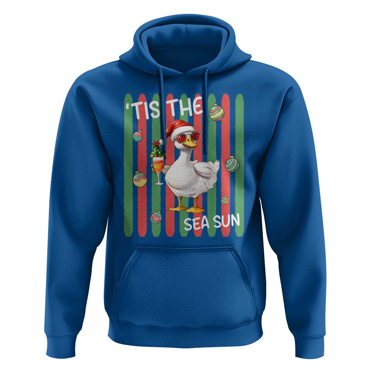 Funny Christmas In July Goose Hoodie Tis The Sea Sun