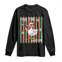 Funny Christmas In July Goose Long Sleeve Shirt Tis The Sea Sun