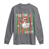 Funny Christmas In July Goose Long Sleeve Shirt Tis The Sea Sun