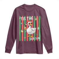 Funny Christmas In July Goose Long Sleeve Shirt Tis The Sea Sun
