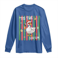 Funny Christmas In July Goose Long Sleeve Shirt Tis The Sea Sun