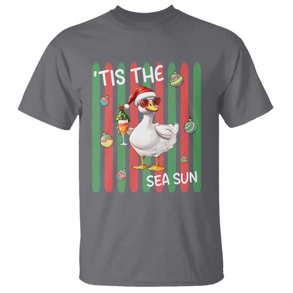 Funny Christmas In July Goose T Shirt Tis The Sea Sun