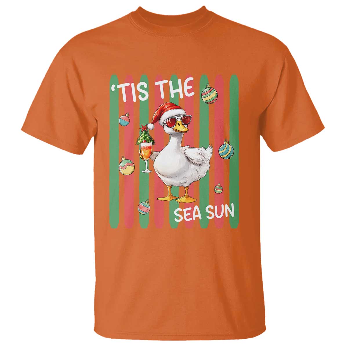 Funny Christmas In July Goose T Shirt Tis The Sea Sun
