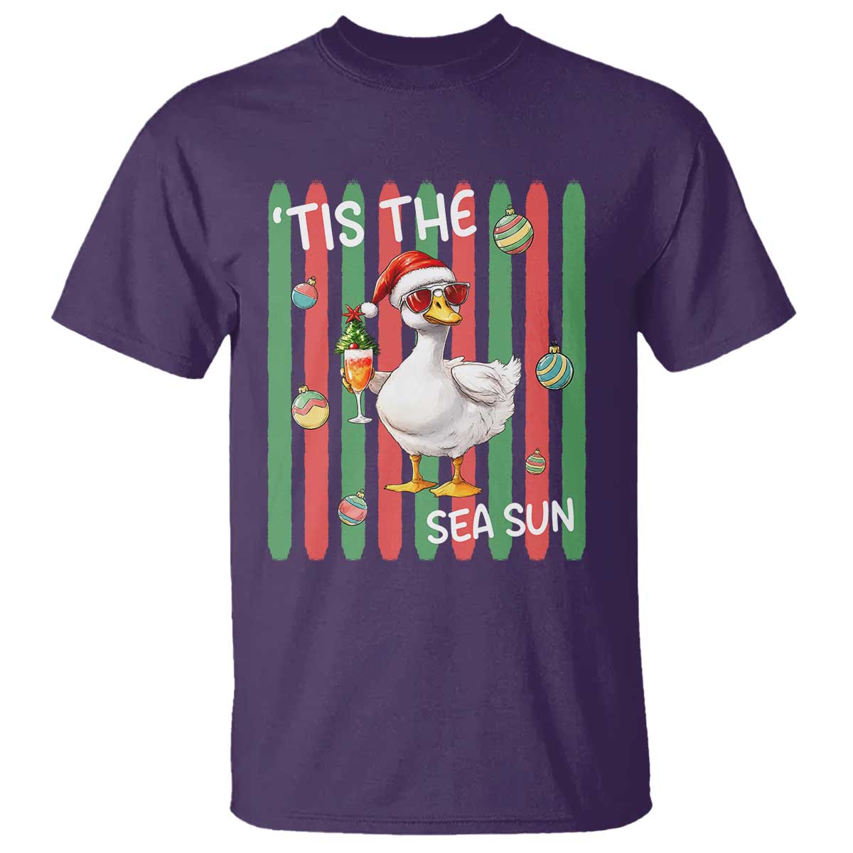 Funny Christmas In July Goose T Shirt Tis The Sea Sun