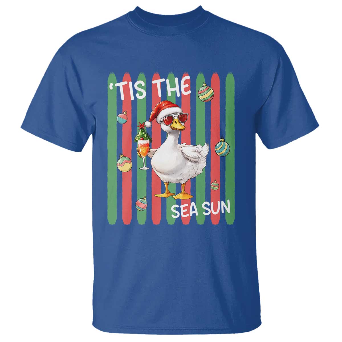 Funny Christmas In July Goose T Shirt Tis The Sea Sun