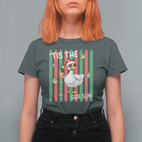 Funny Christmas In July Goose T Shirt For Women Tis The Sea Sun