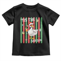 Funny Christmas In July Goose Toddler T Shirt Tis The Sea Sun