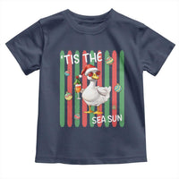 Funny Christmas In July Goose Toddler T Shirt Tis The Sea Sun