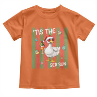 Funny Christmas In July Goose Toddler T Shirt Tis The Sea Sun