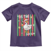 Funny Christmas In July Goose Toddler T Shirt Tis The Sea Sun