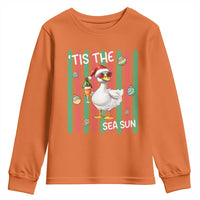 Funny Christmas In July Goose Youth Sweatshirt Tis The Sea Sun