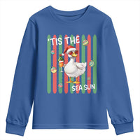 Funny Christmas In July Goose Youth Sweatshirt Tis The Sea Sun