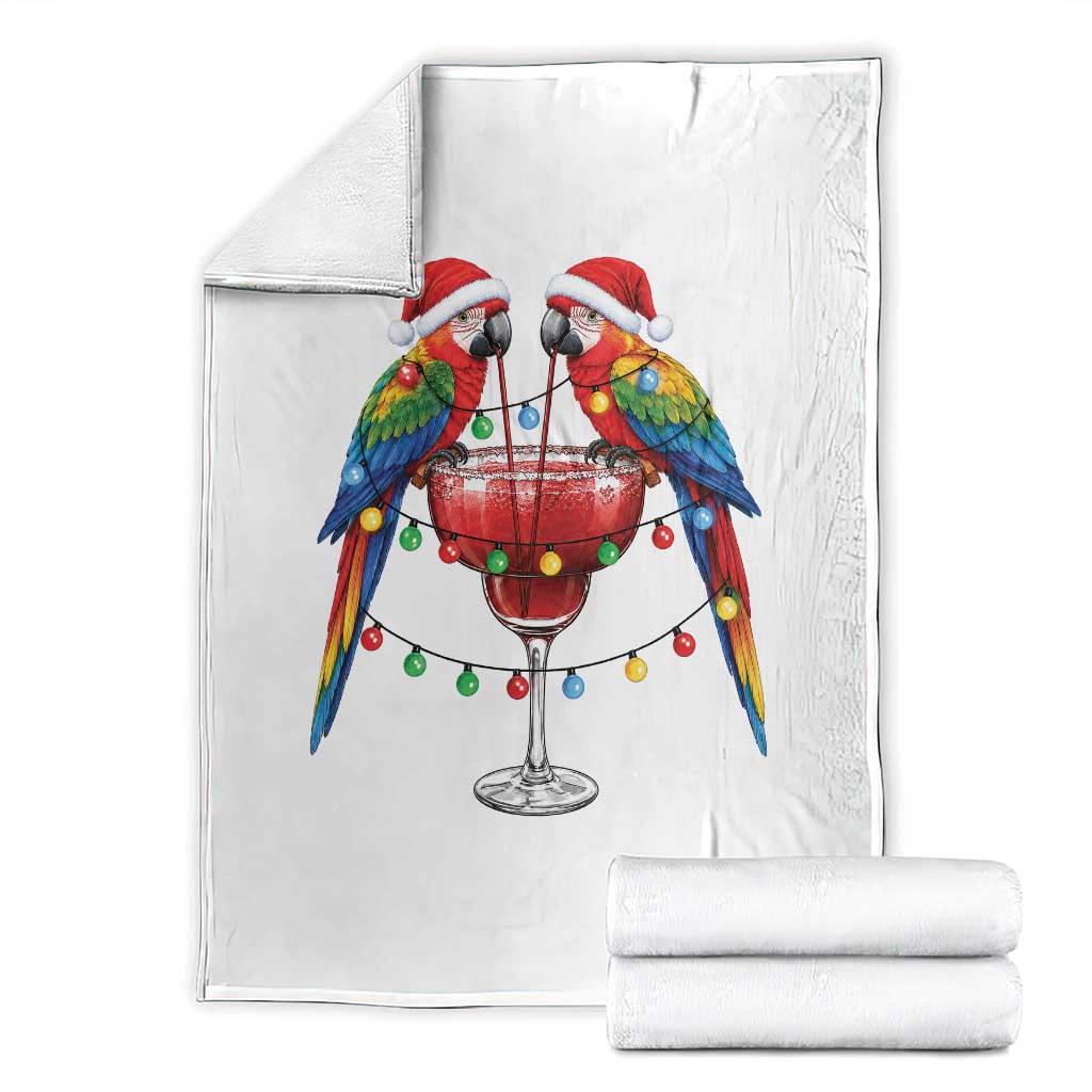 Christmas In July Parrots Throw Blanket Summer Beach Party Gift