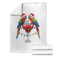 Christmas In July Parrots Throw Blanket Summer Beach Party Gift
