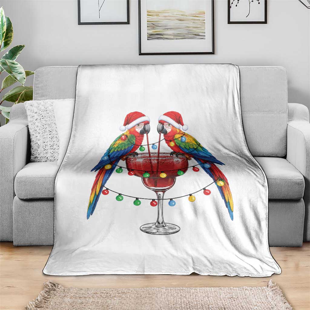 Christmas In July Parrots Throw Blanket Summer Beach Party Gift