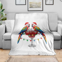 Christmas In July Parrots Throw Blanket Summer Beach Party Gift