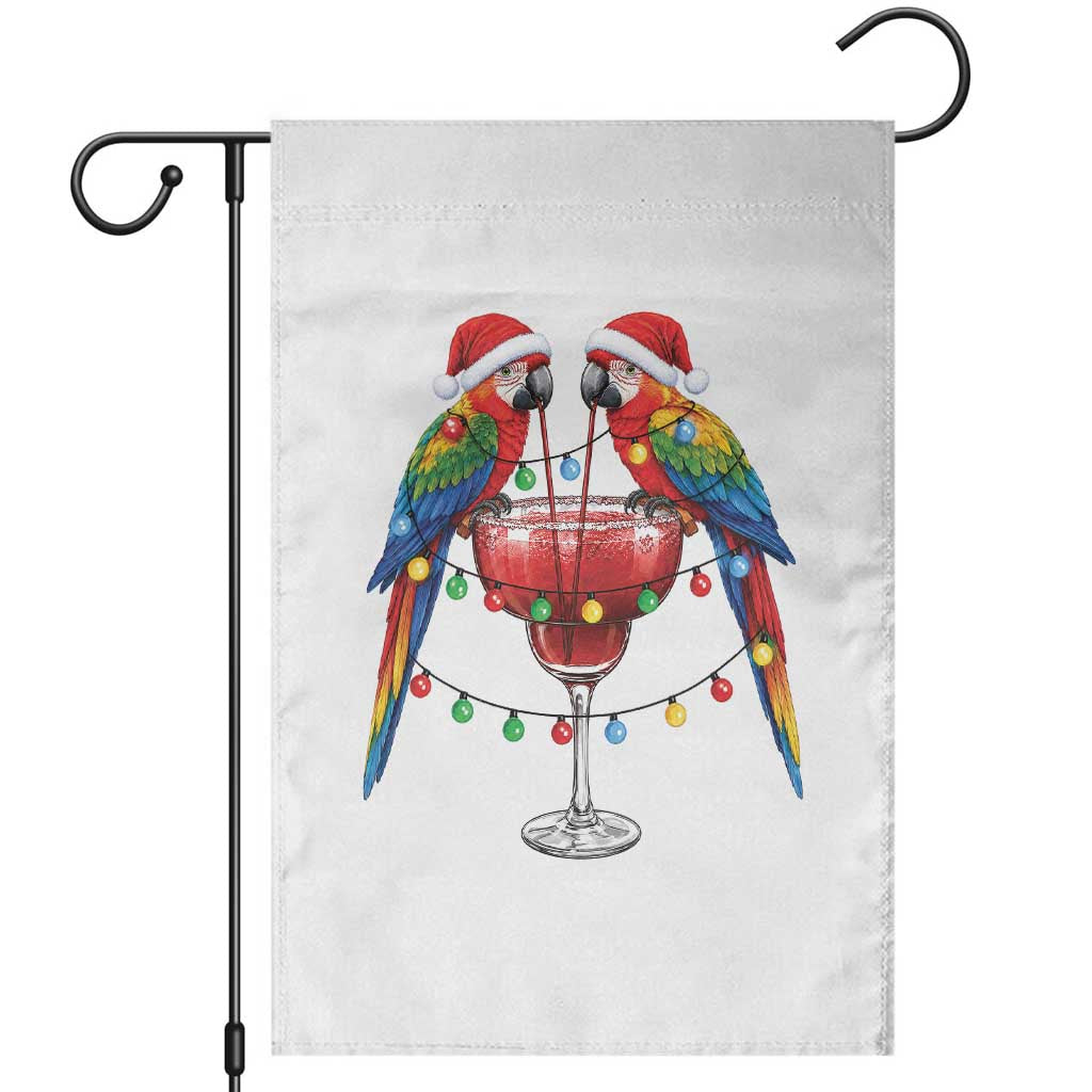 Christmas In July Parrots Garden Flag Summer Beach Party Gift