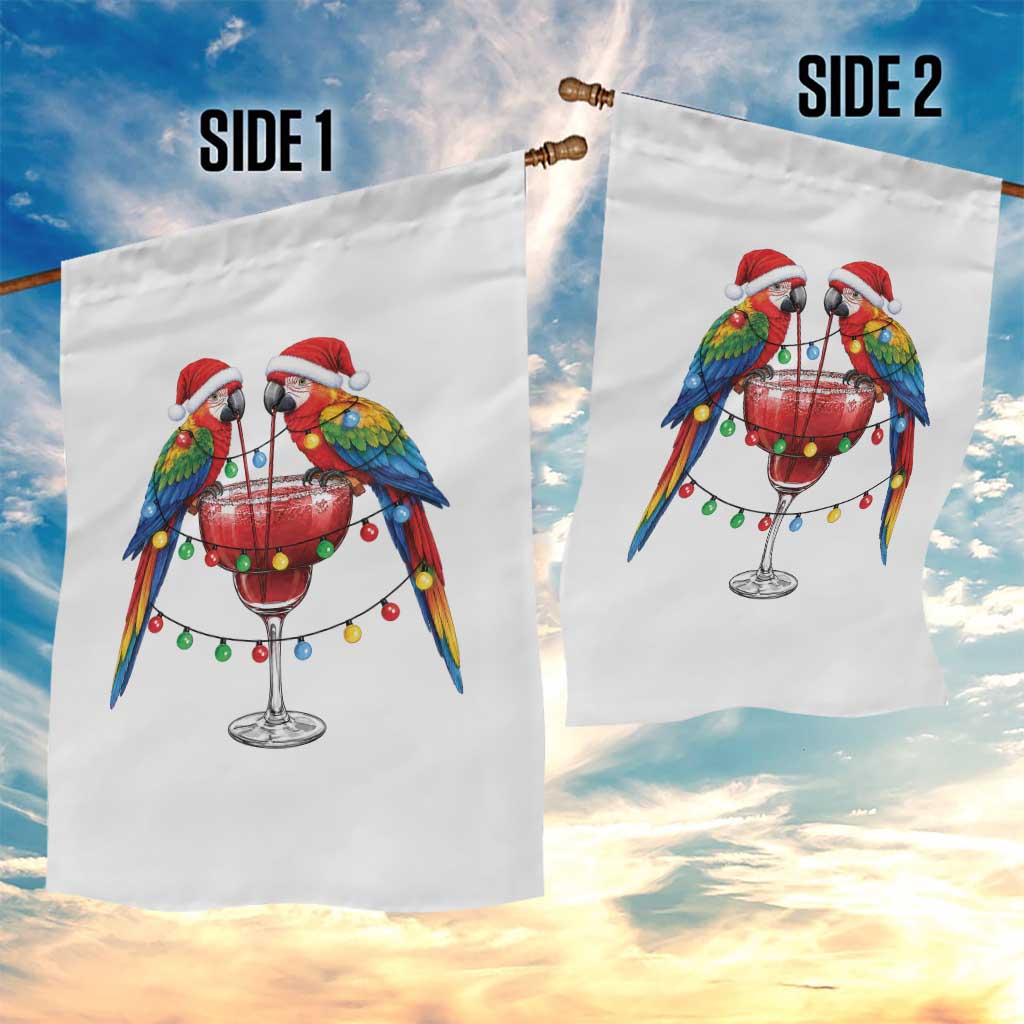 Christmas In July Parrots Garden Flag Summer Beach Party Gift