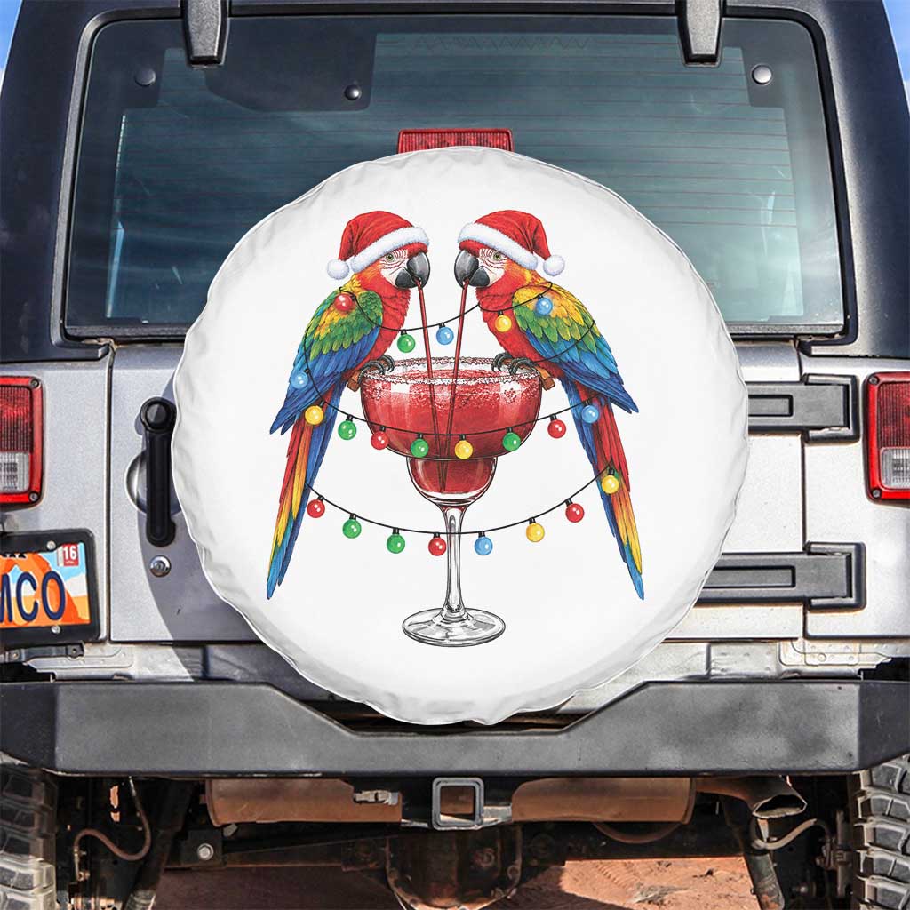 Christmas In July Parrots Spare Tire Cover Summer Beach Party Gift