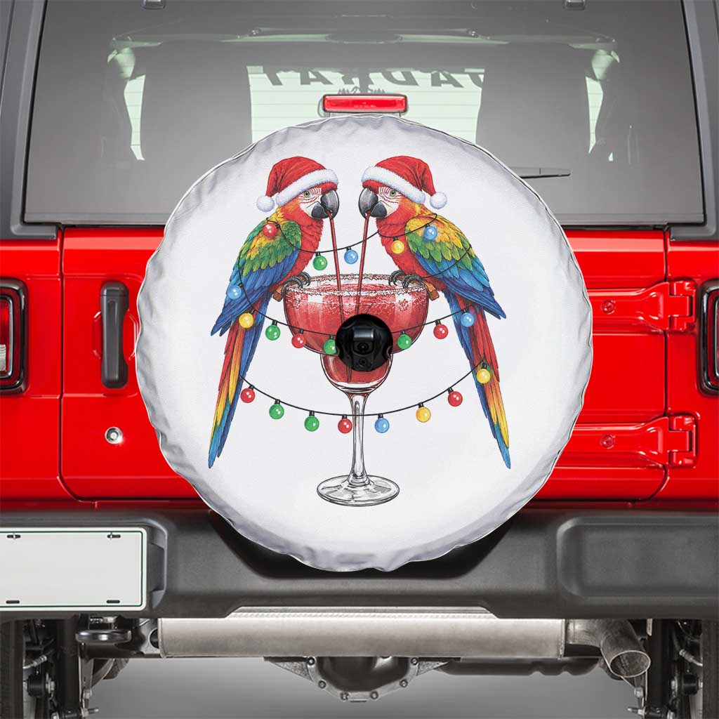 Christmas In July Parrots Spare Tire Cover Summer Beach Party Gift