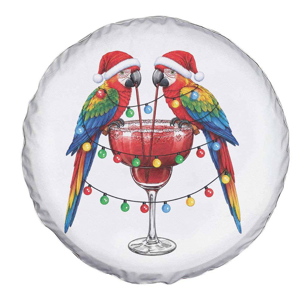 Christmas In July Parrots Spare Tire Cover Summer Beach Party Gift