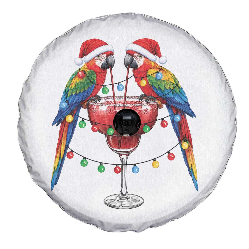 Christmas In July Parrots Spare Tire Cover Summer Beach Party Gift