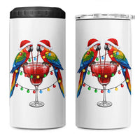 Christmas In July Parrots 4 in 1 Can Cooler Tumbler Summer Beach Party Gift