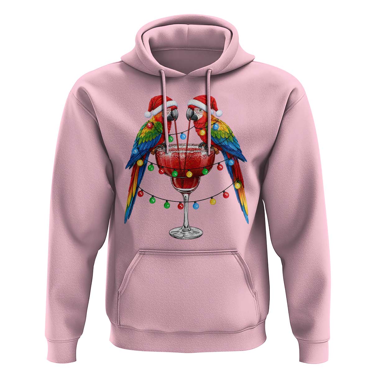 Christmas In July Parrots Hoodie Summer Beach Party Gift