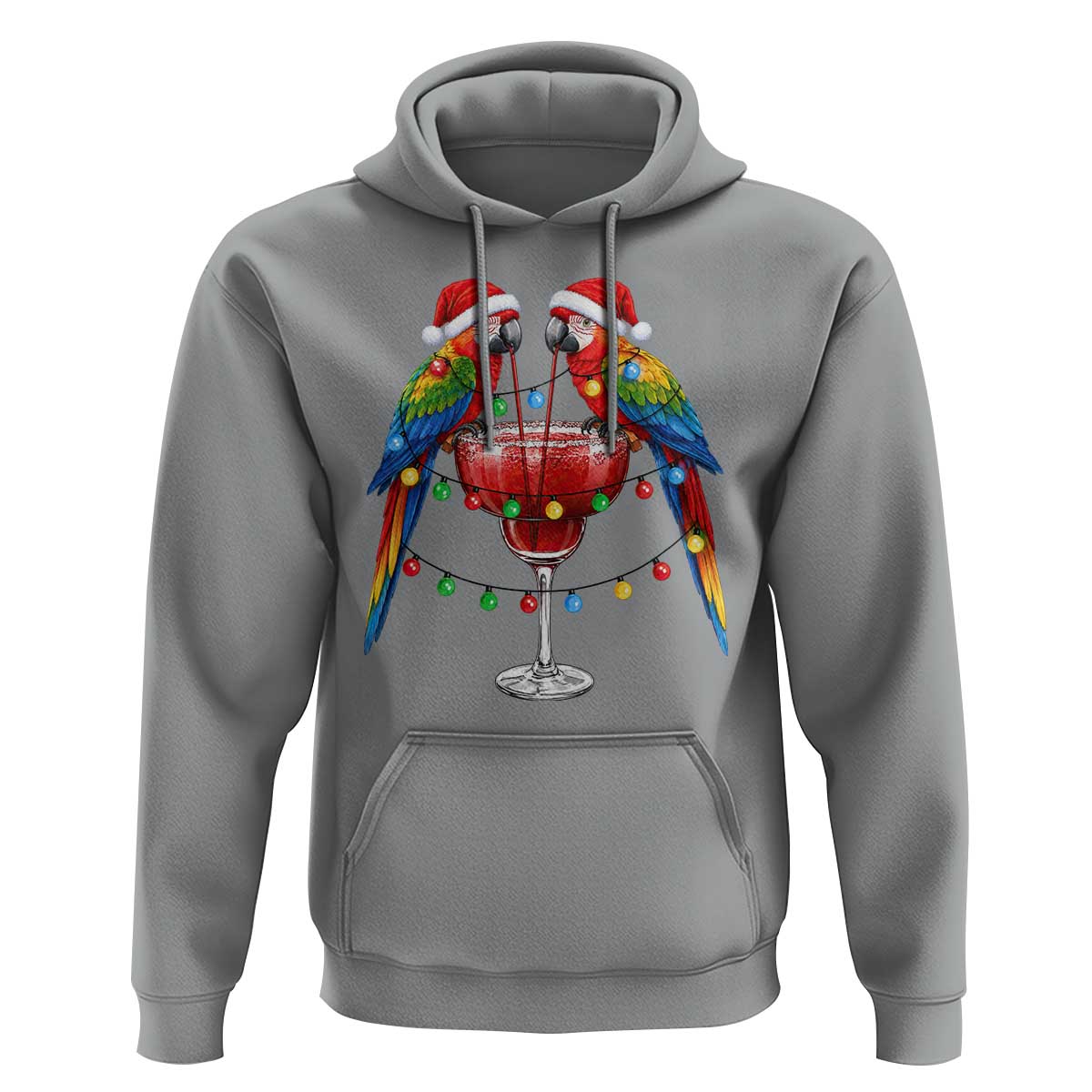 Christmas In July Parrots Hoodie Summer Beach Party Gift