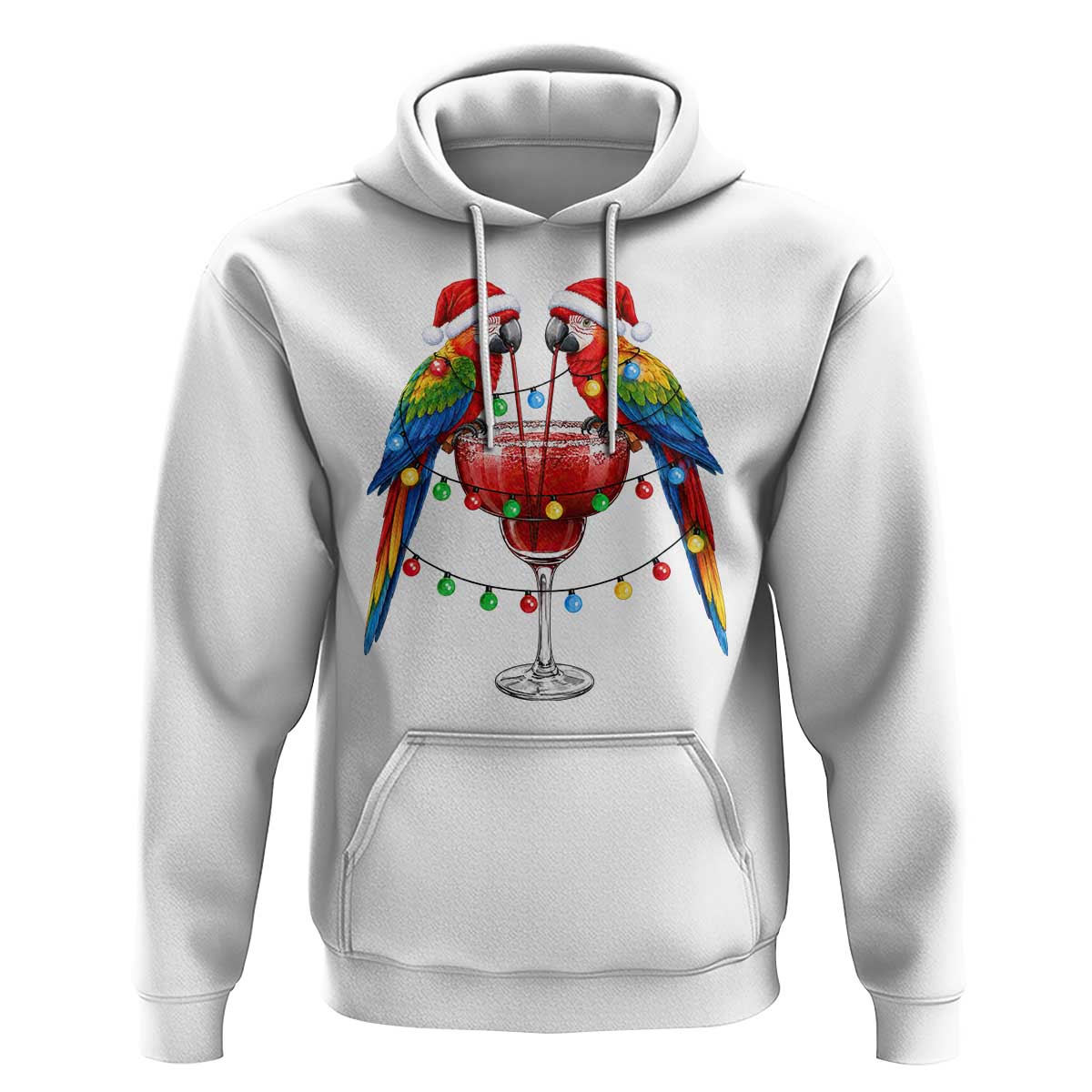 Christmas In July Parrots Hoodie Summer Beach Party Gift