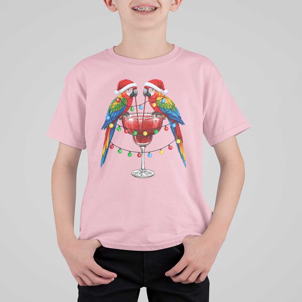 Christmas In July Parrots T Shirt For Kid Summer Beach Party Gift