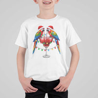 Christmas In July Parrots T Shirt For Kid Summer Beach Party Gift