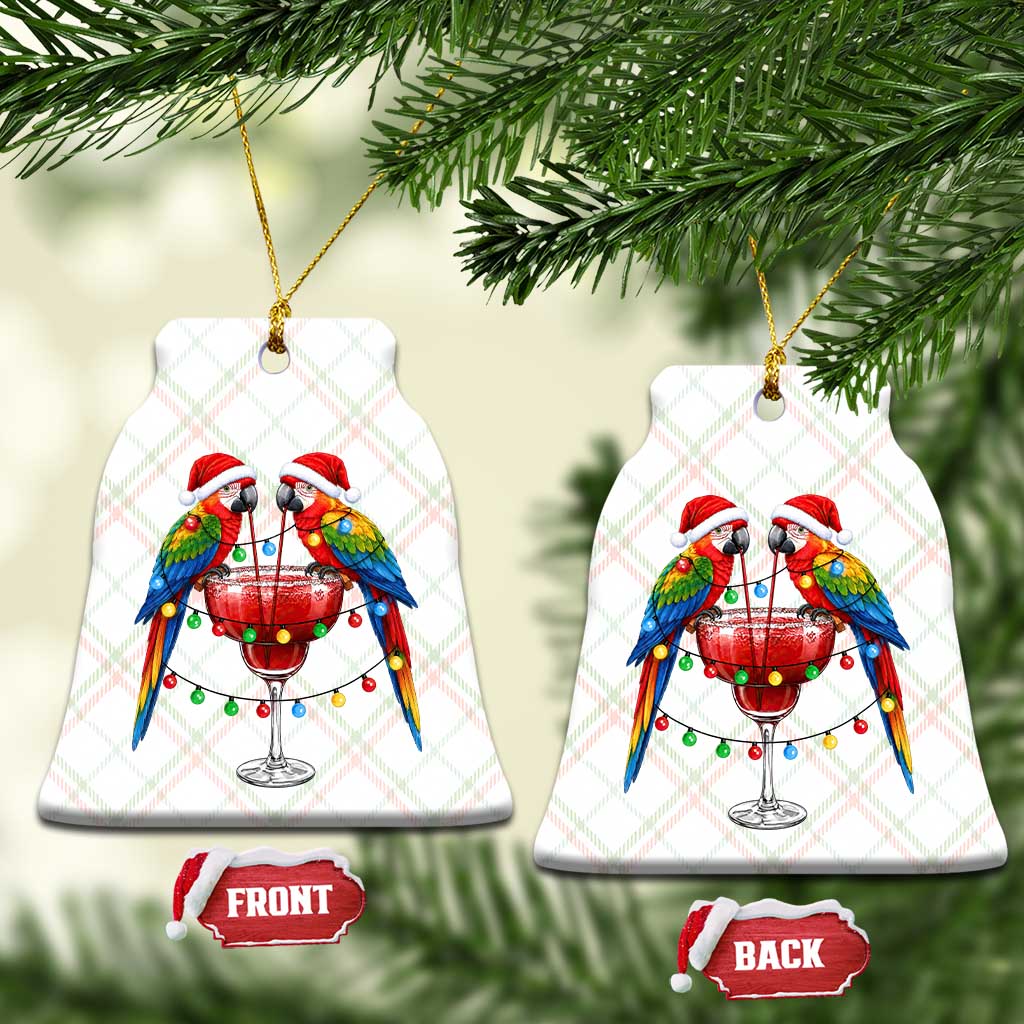 Christmas In July Parrots Ceramic Ornament Summer Beach Party Gift