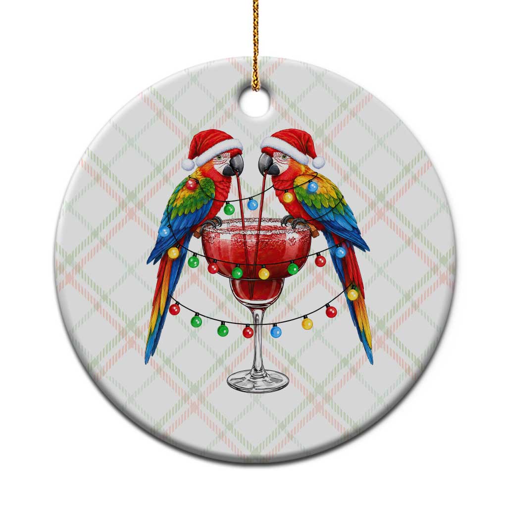 Christmas In July Parrots Ceramic Ornament Summer Beach Party Gift