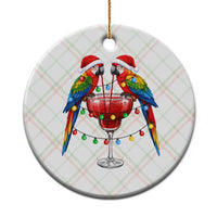 Christmas In July Parrots Ceramic Ornament Summer Beach Party Gift