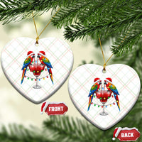 Christmas In July Parrots Ceramic Ornament Summer Beach Party Gift