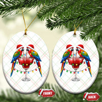 Christmas In July Parrots Ceramic Ornament Summer Beach Party Gift