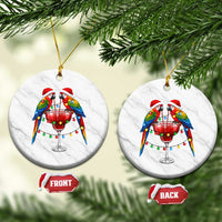 Christmas In July Parrots Ceramic Ornament Summer Beach Party Gift