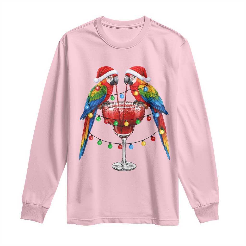 Christmas In July Parrots Long Sleeve Shirt Summer Beach Party Gift