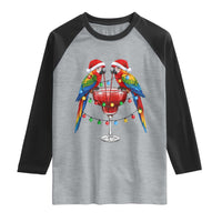 Christmas In July Parrots Raglan Shirt Summer Beach Party Gift