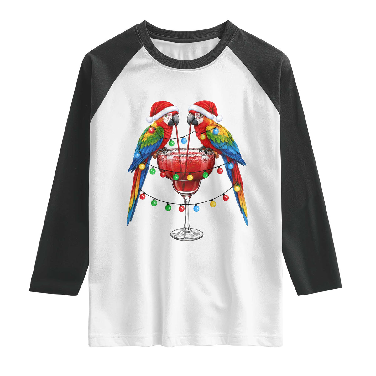 Christmas In July Parrots Raglan Shirt Summer Beach Party Gift