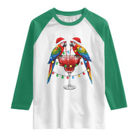 Christmas In July Parrots Raglan Shirt Summer Beach Party Gift